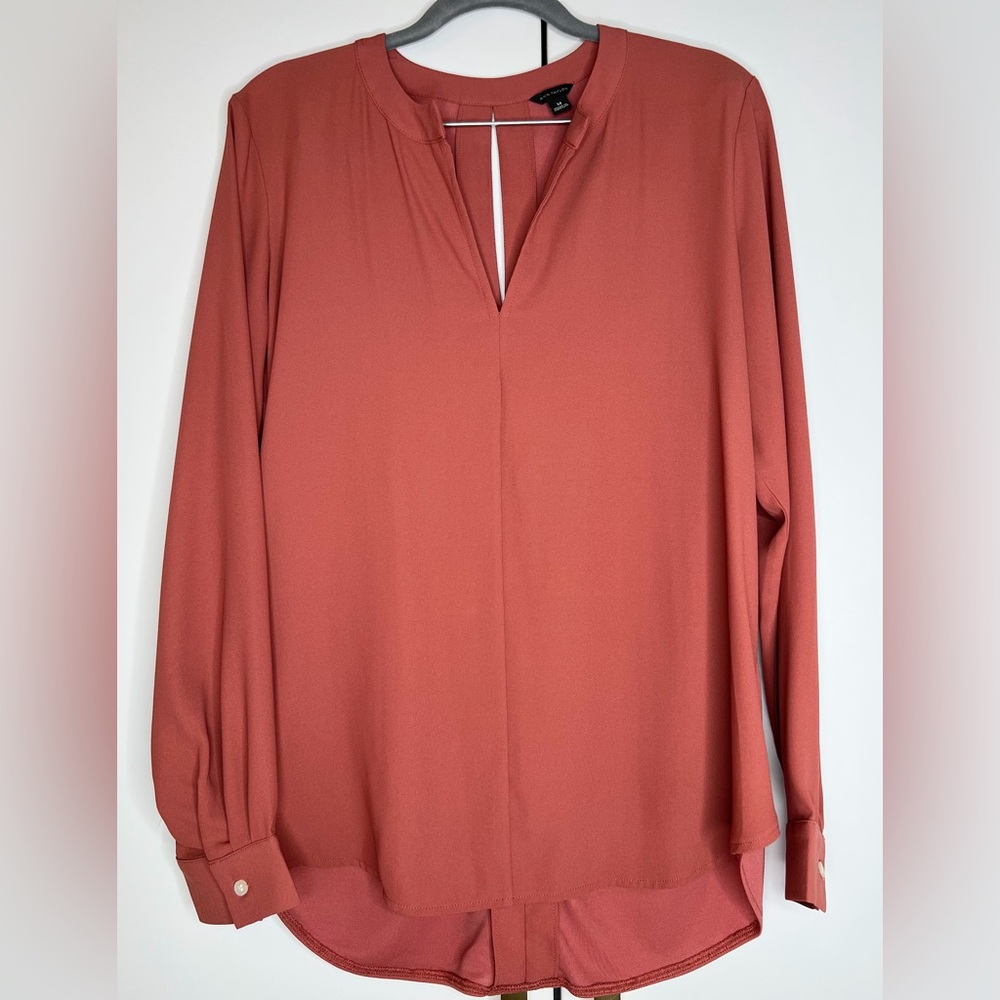 Ann Taylor mixed media blouse